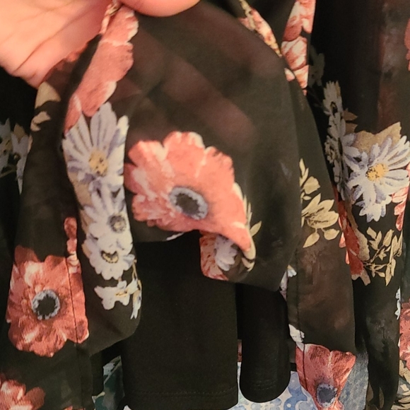 Navy blue floral summer spring dress - Picture 5 of 5